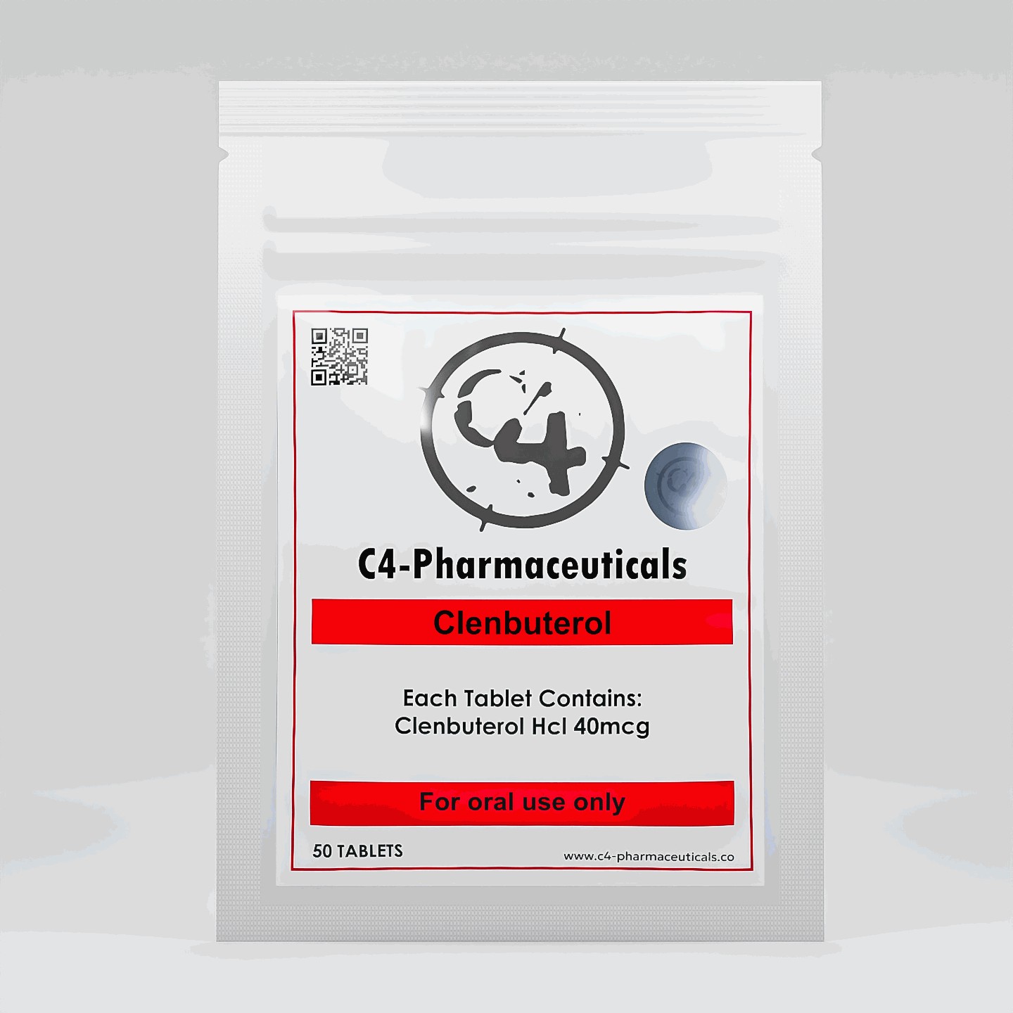 Clenbuterol 40mcg x 50 comprimidos - C4 Pharma - Imagem em destaque